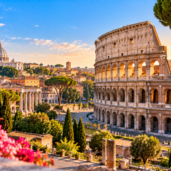 Rome Travel Guide, Golden Hour Over Rome’s Colosseum