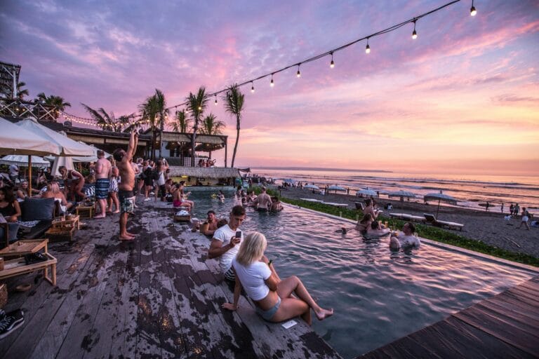 Canggu Travel Guide people in swimming pool