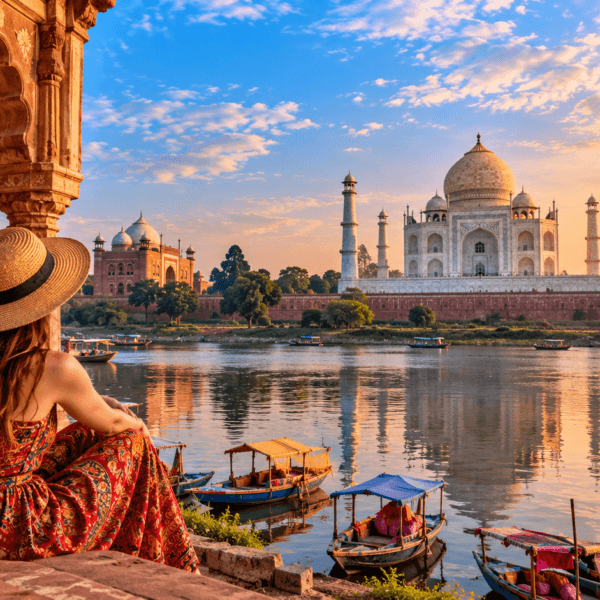 india travel guide, Sunset Serenity by the Taj Mahal