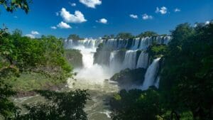 Argentina Tours trees beside waterfalls