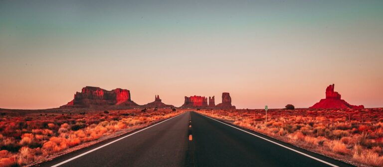Arizona Travel Guide long exposure of black concrete road