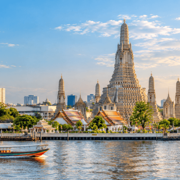 thailand travel guide, Bangkok Riverside Temple Panorama