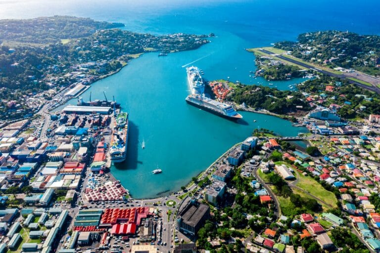 St Lucia Travel Guide aerial view of city buildings near body of water during daytime