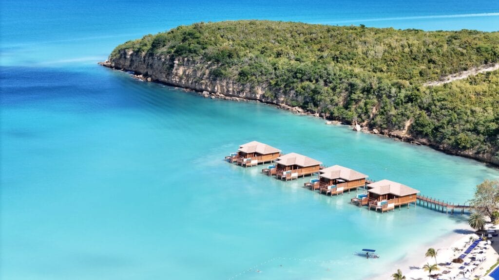 Antigua and Barbuda Tours An aerial view of a resort on a tropical island