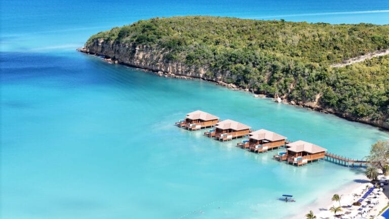 Antigua and Barbuda Tours An aerial view of a resort on a tropical island