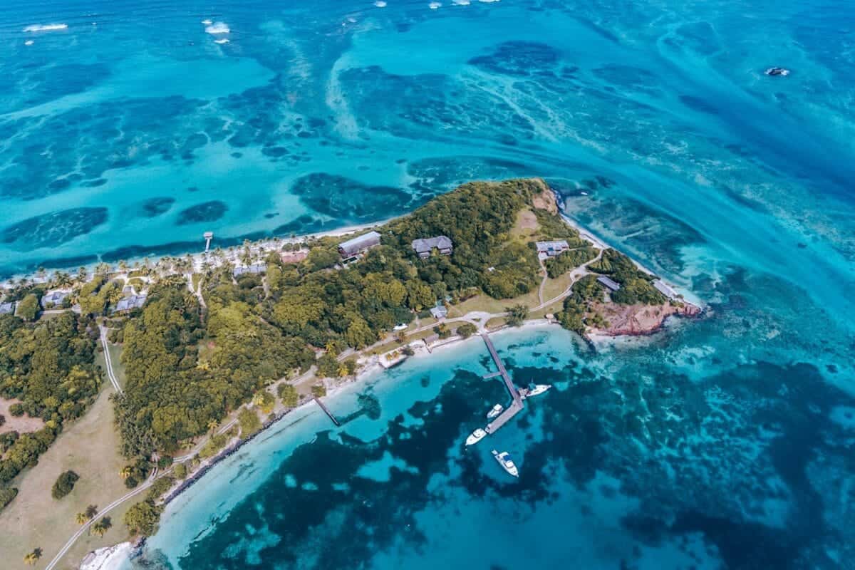 St Vincent and the Grenadines Tours aerial view of green and brown island during daytime