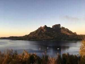 French Polynesia Travel Guide a large body of water surrounded by mountains