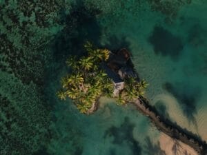 Fiji Travel Guide bird's-eye view of island