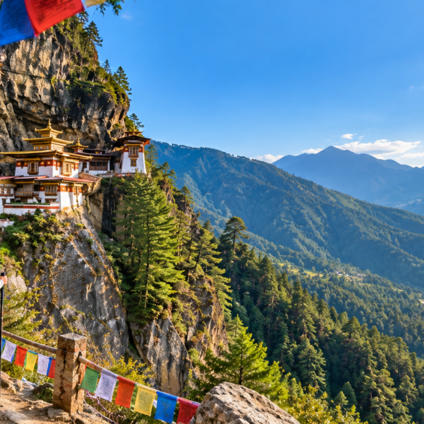 bhutan travel guide Tiger’s Nest Valley Panorama