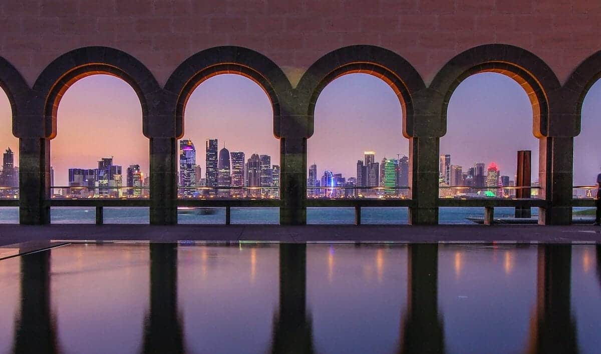 Qatar Travel Guide black concrete bridge