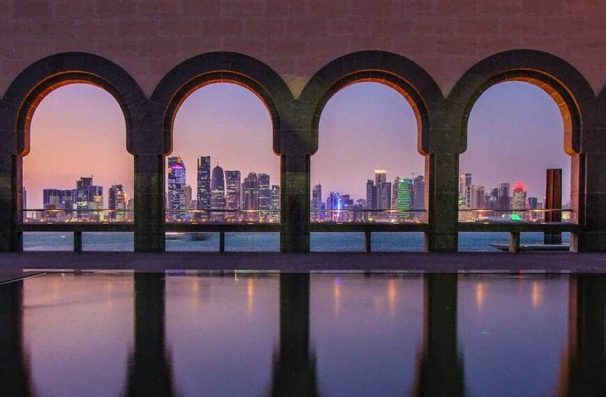Qatar Travel Guide black concrete bridge