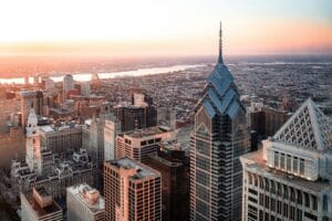 Philadelphia Tours aerial photo of buildings