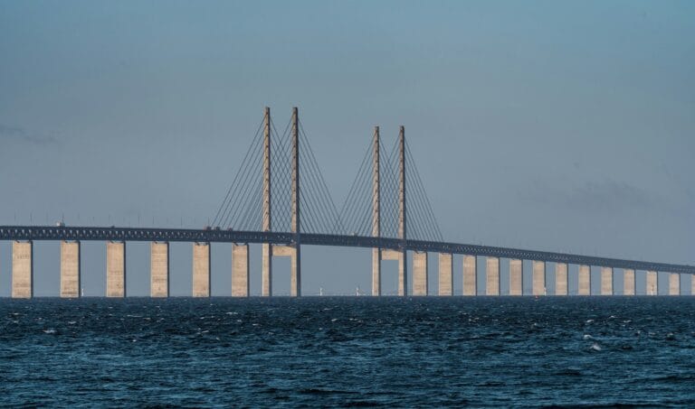 Öresund Bridge a large bridge over a body of water