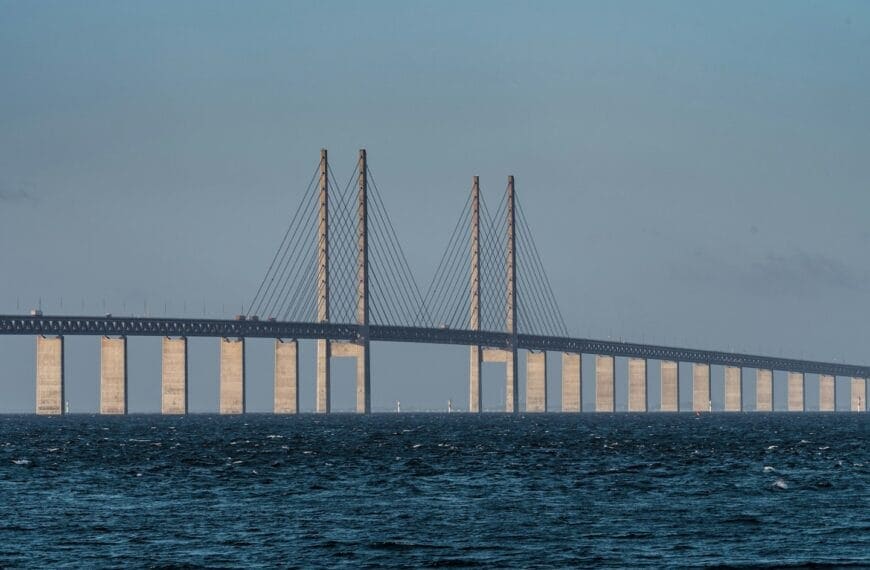 Öresund Bridge a large bridge over a body of water