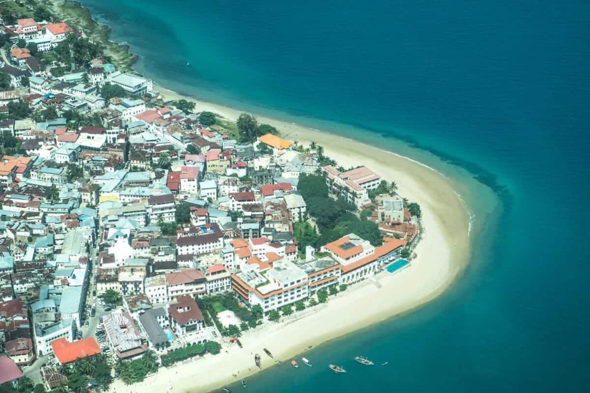 Zanzibar Travel Guide aerial photography of village near body of water
