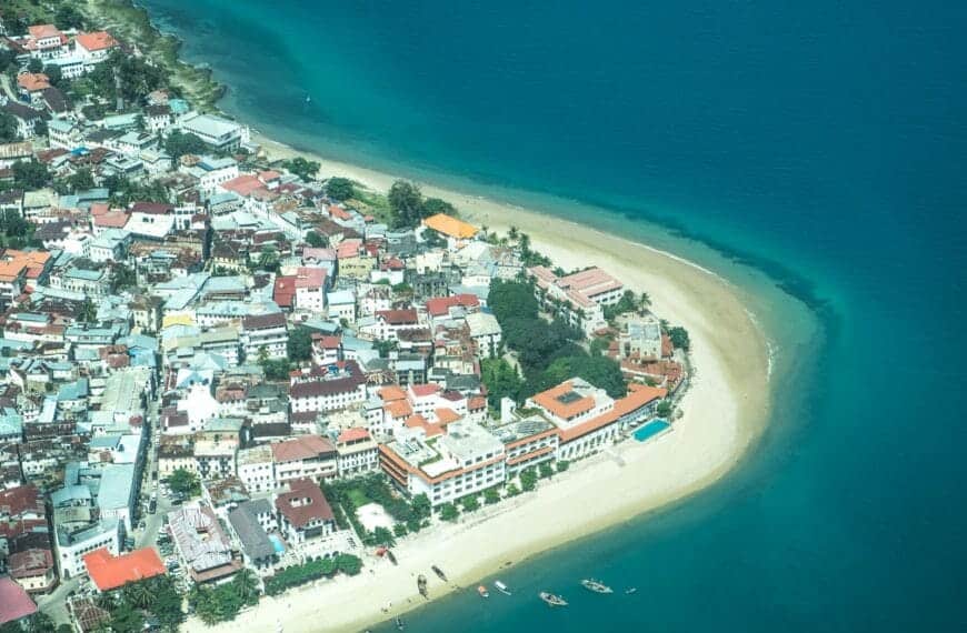 Zanzibar Travel Guide aerial photography of village near body of water