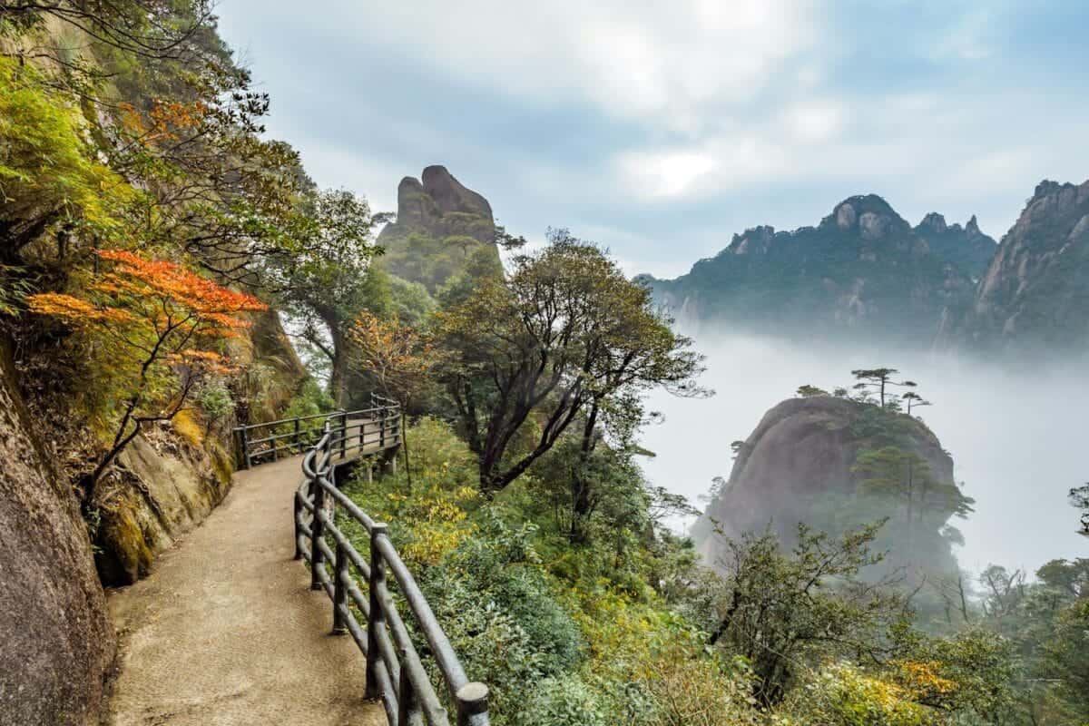china travel guide empty mountain bridge