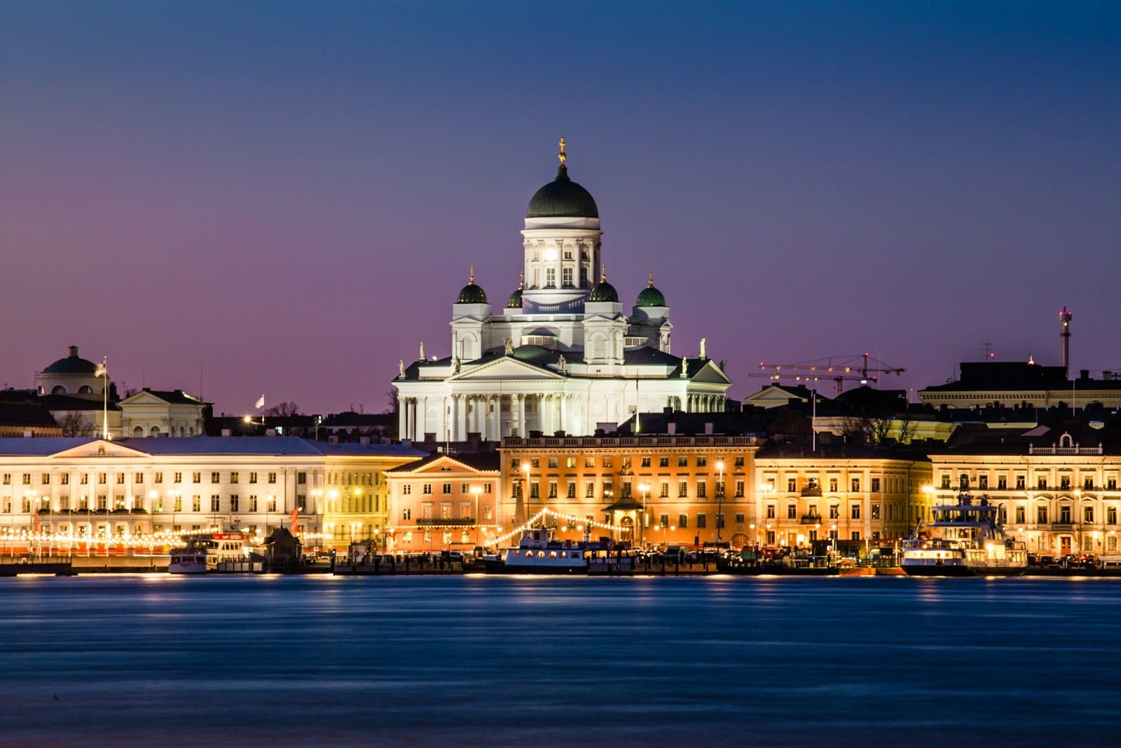 Finland Travel Guide temple near the ocean during night