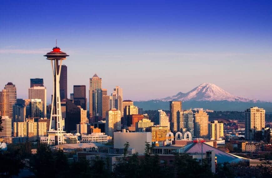 Seattle Tours aerial photography of Seattle skyline