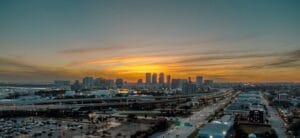 tampa tours a view of a city at sunset from a tall building