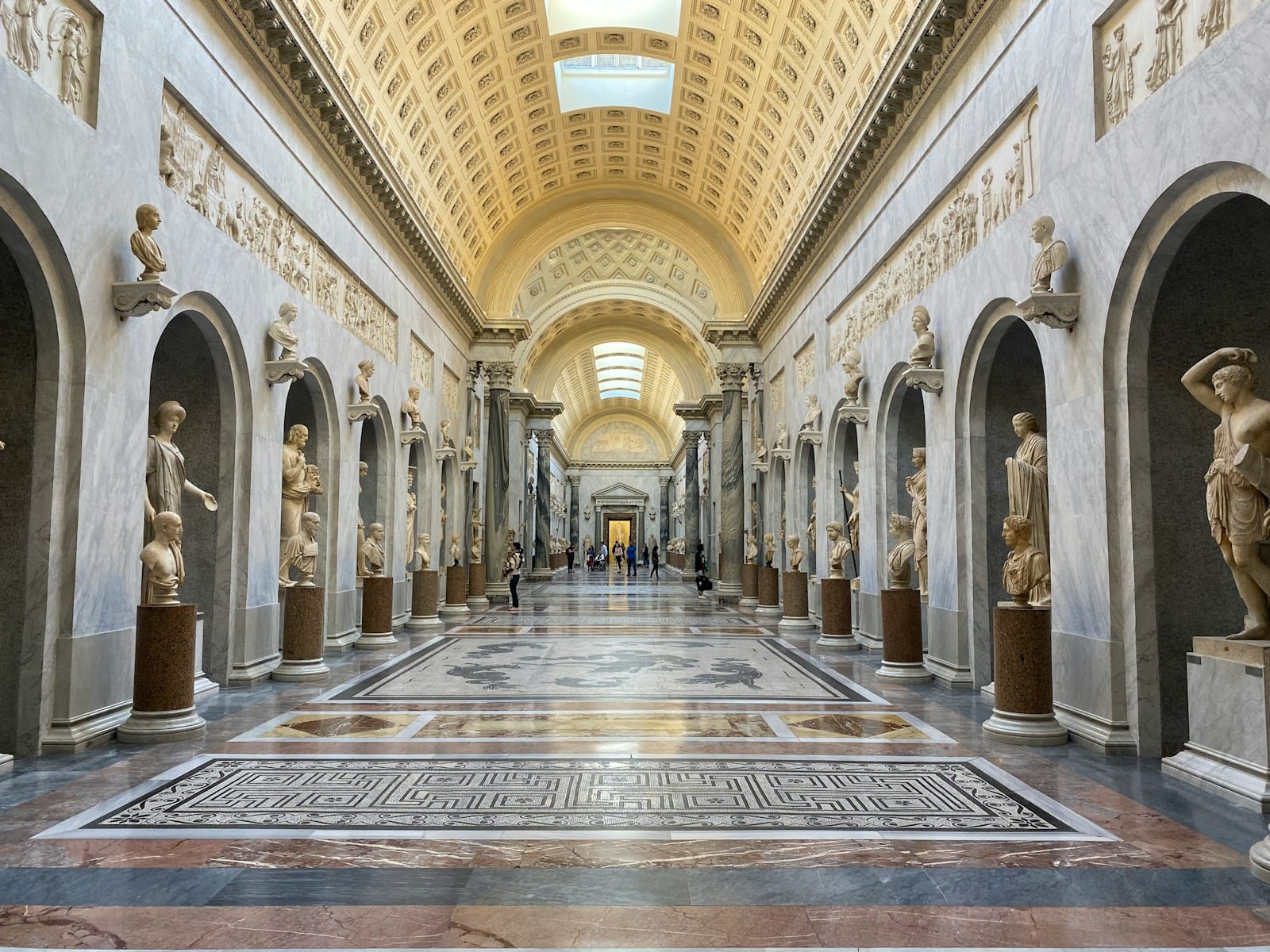 Vatican Museums brown and beige concrete building interior