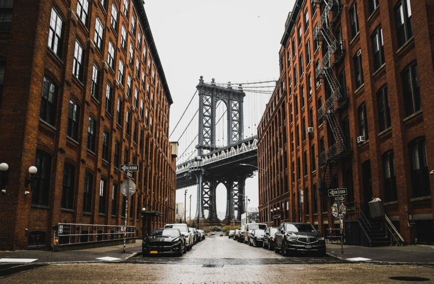 New York Tours cars parked near brown building