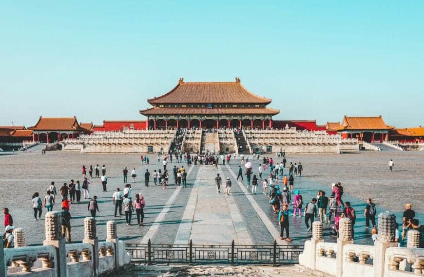 China Tours people at Forbidden City in China during daytime
