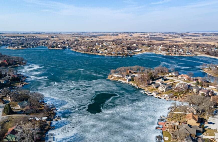 Nebraska Travel Guide aerial view of city near body of water during daytime