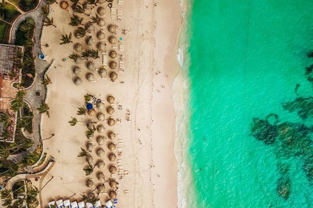 Dominican Republic Travel Guide aerial view of white beach