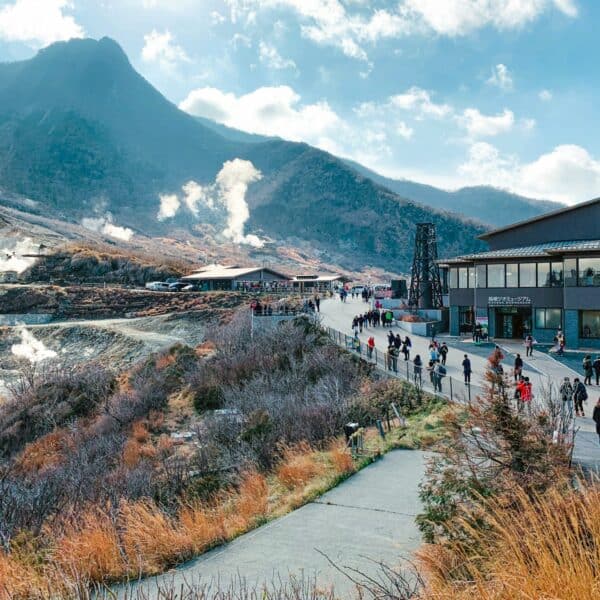 Hakone Travel Guide white and brown houses near mountain under white clouds during daytime