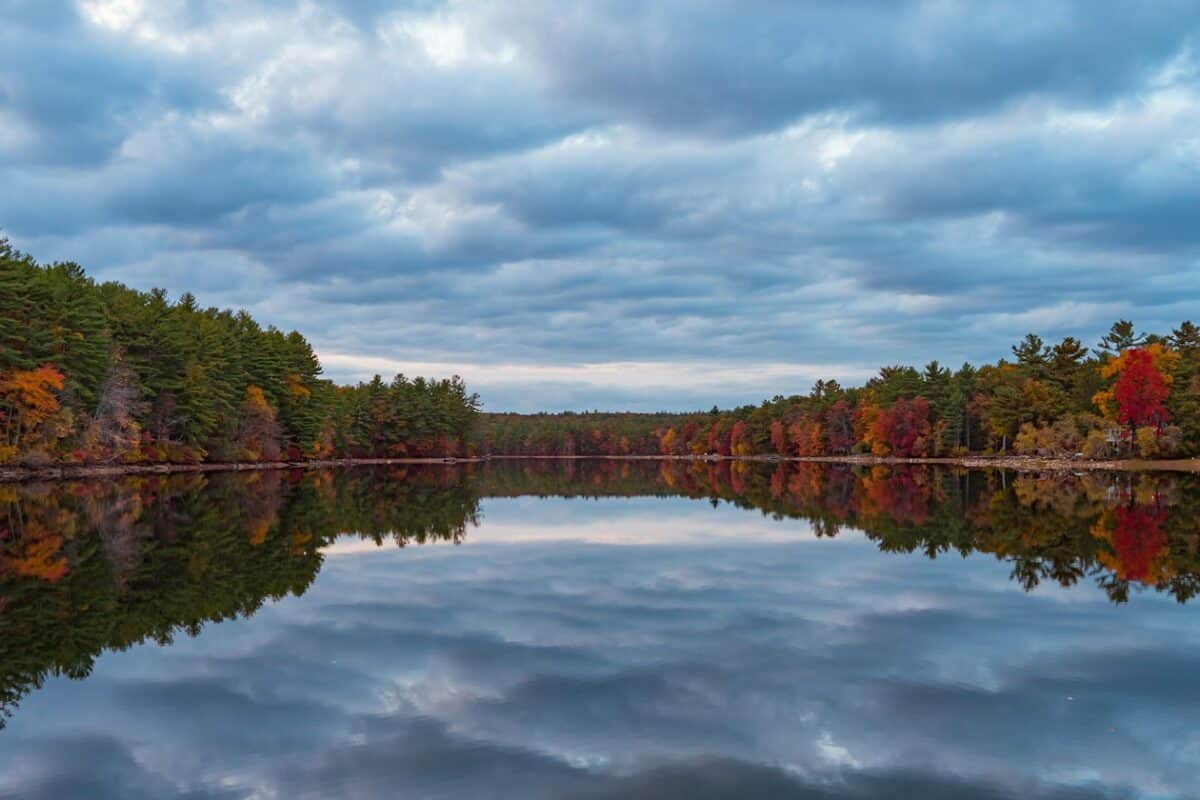 New England Travel Guide green trees beside river under cloudy sky during daytime