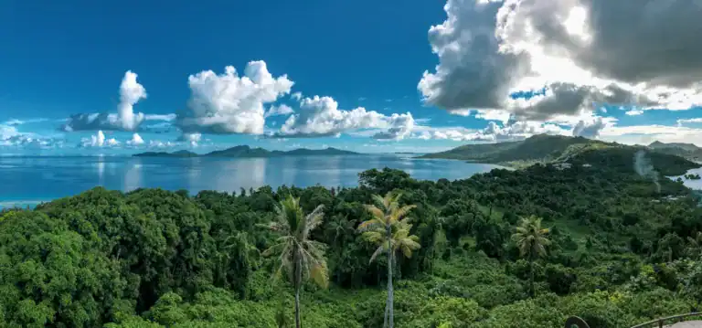 Federated States of Micronesia green trees and mountains