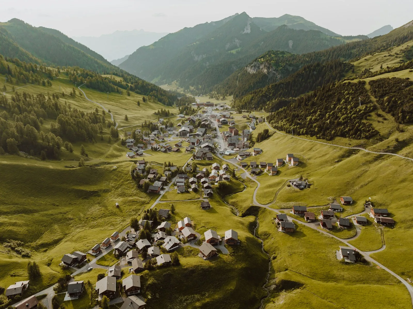 Liechtenstein Travel Guide an aerial view of a village in the mountains