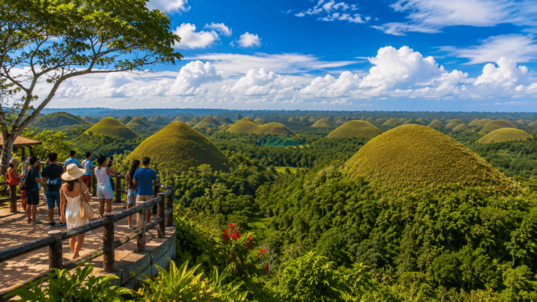 Bohol Travel Guide Tropical hill vista from observation deck