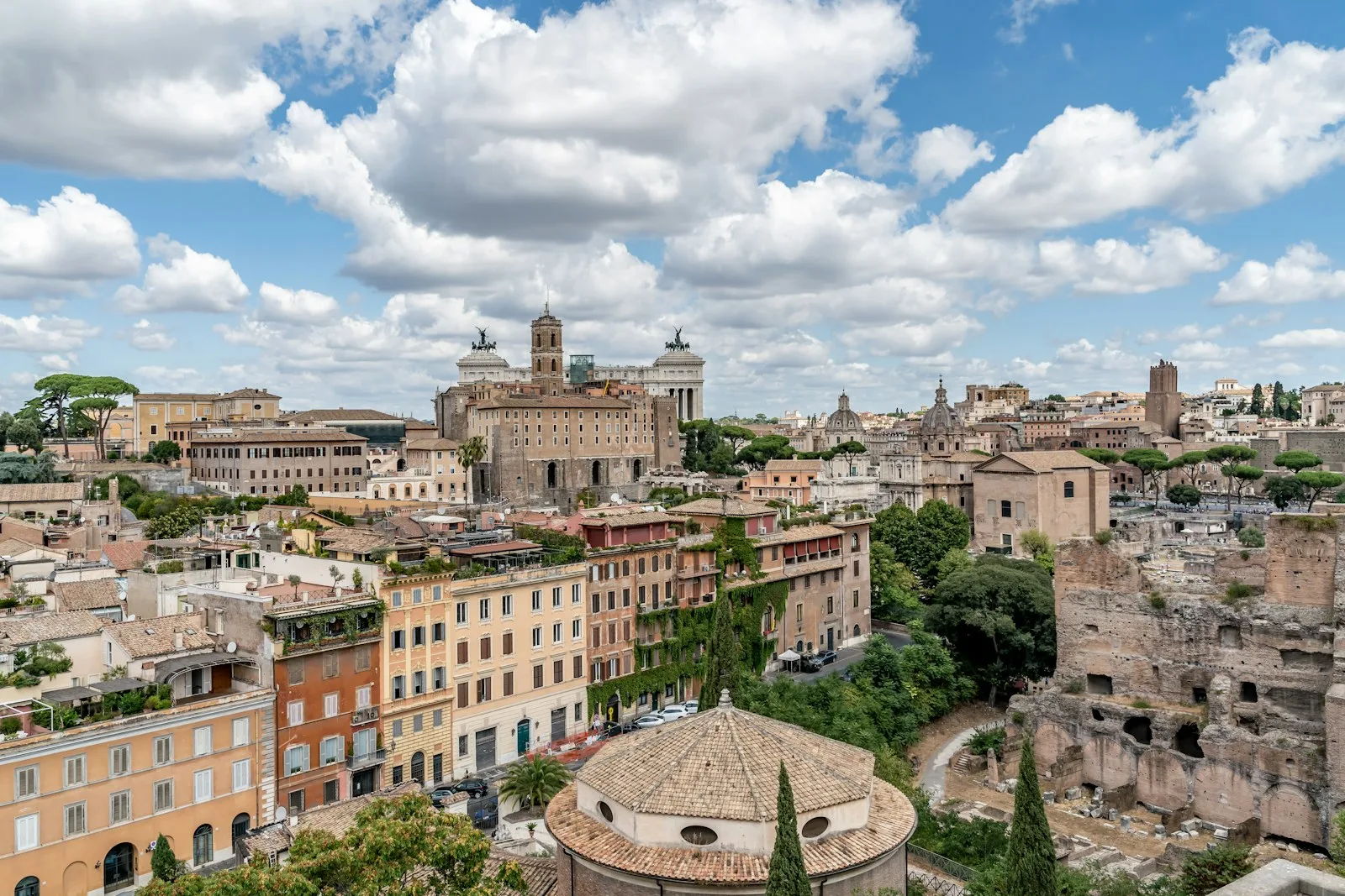Palatine Hill Attraction a city with a hill and buildings