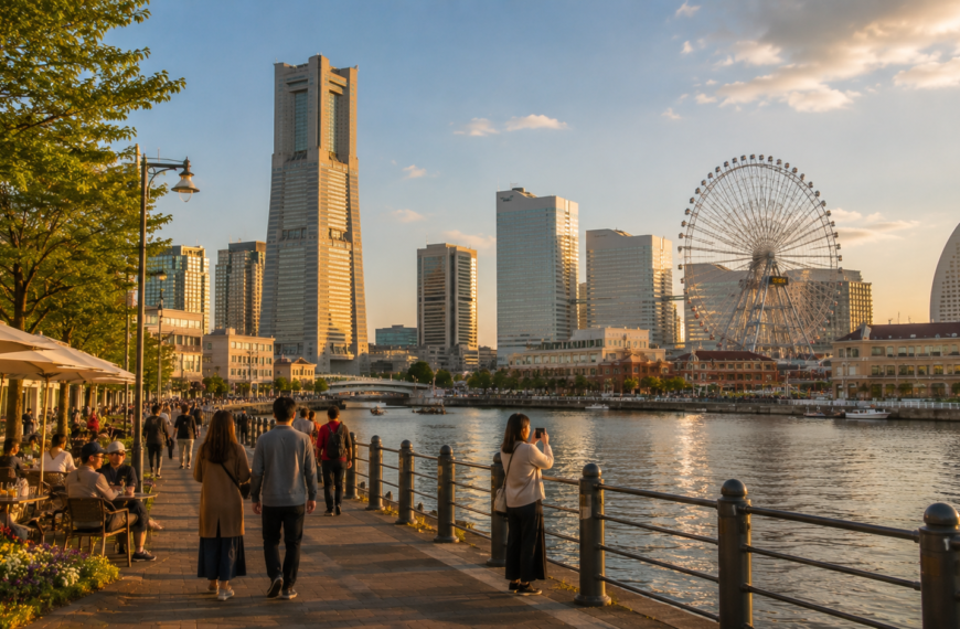 Golden hour at the waterfront promenade