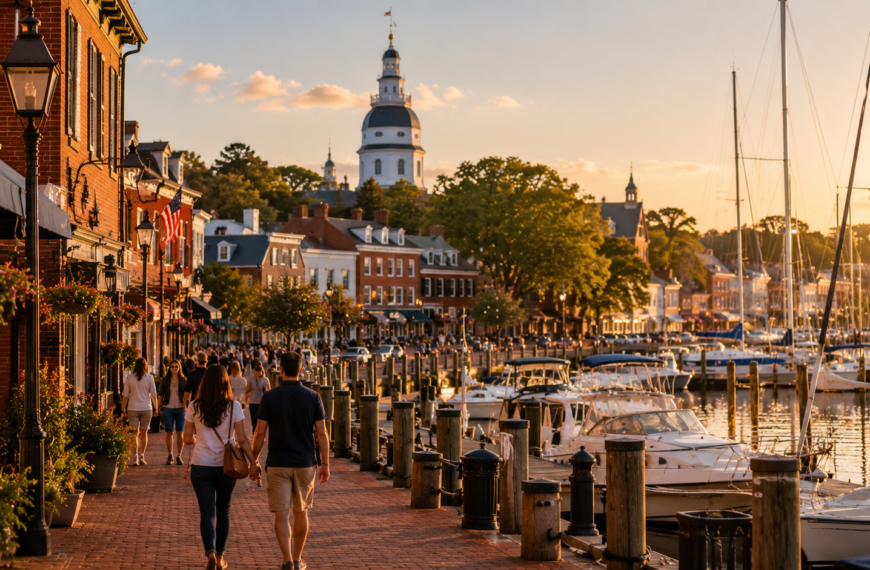 Golden-hour stroll along scenic waterfront