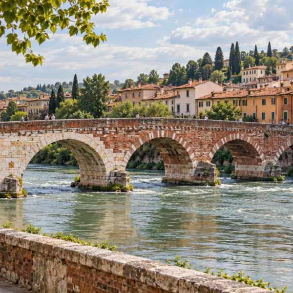 Verona Roman Arches, Riverside Walks & Piazza Life
