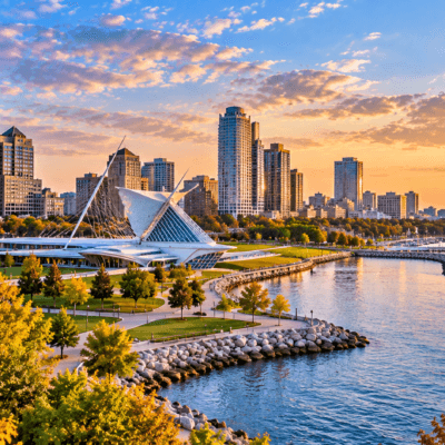Wisconsin: Great Lakes, Cities & Roads